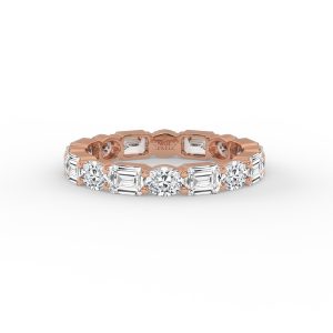 Mckenna Oval & Emerald Diamond Eternity Ring