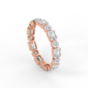 Allie Round & Emerald Diamond Eternity Ring