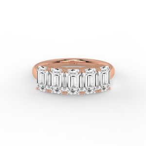 Ophelia Emerald Diamond Anniversary Band