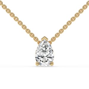 Marisol Pear Diamond Solitaire Necklace