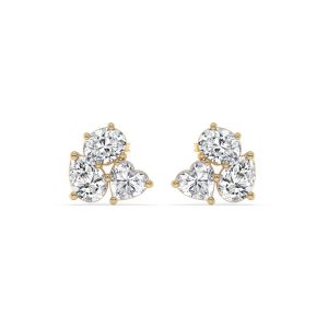 Nebula Flower Fashion Diamond Stud Earrings