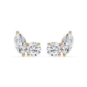 Twin Gleam Diamond Stud Earrings