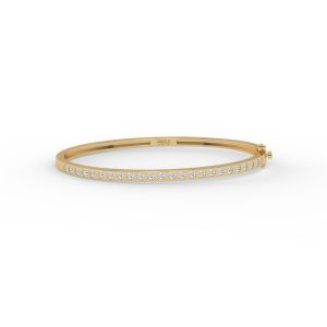 Round Glow Classic Diamond Openable Bangle Bracelet