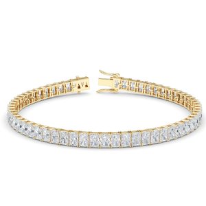 Radiant-Cut Diamond Tennis Bracelet (North-South)