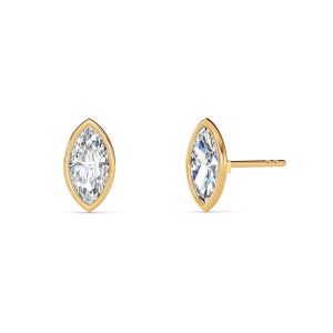 Marquise Bezel Diamond Studs