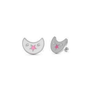 Moon Star Stud Earrings
